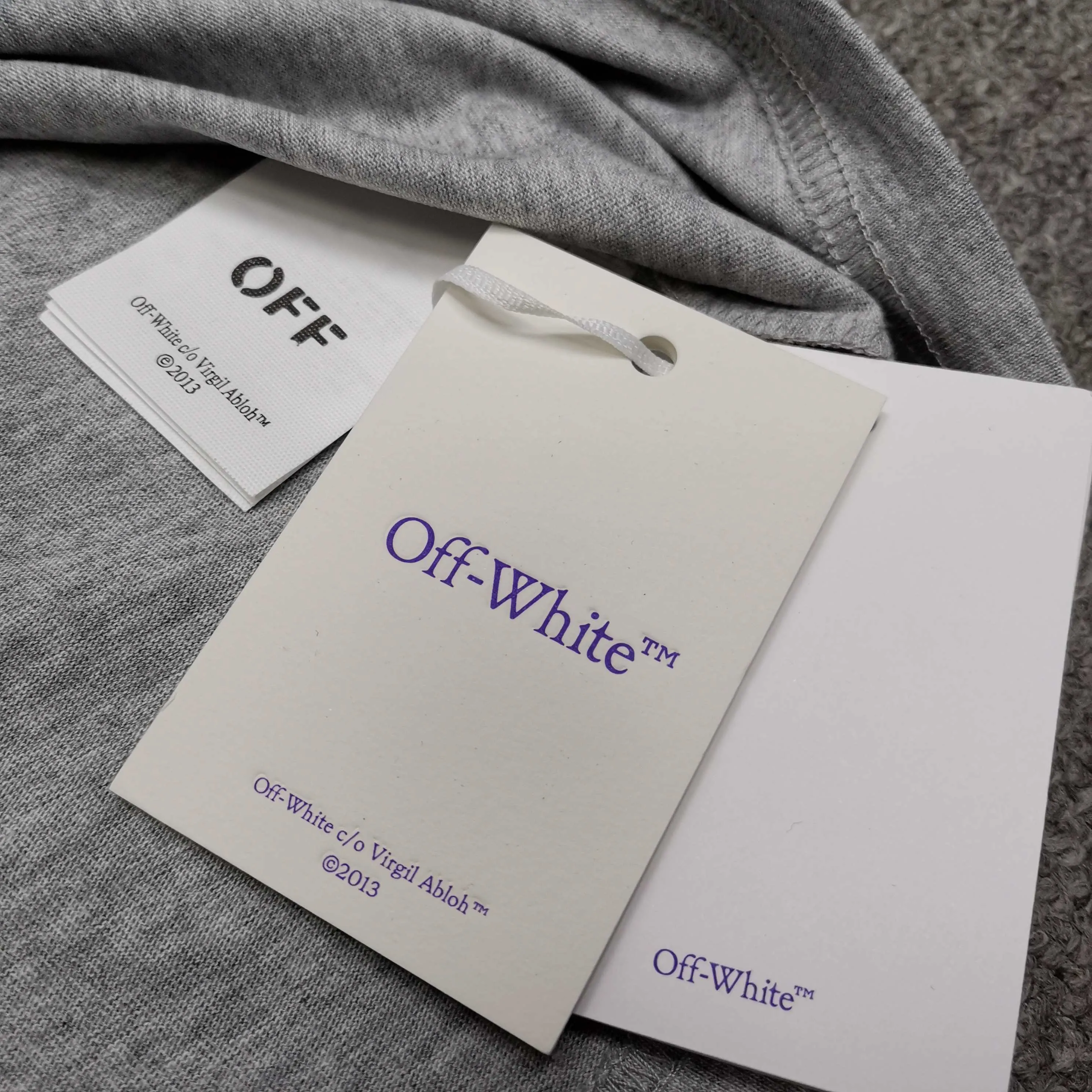 Off white top version, new loose short-sleeved T-shirt Color: Black White Blue Gray Size: S M L XL P240
